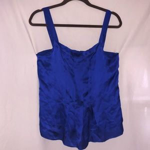 J. Crew royal blue silk tank